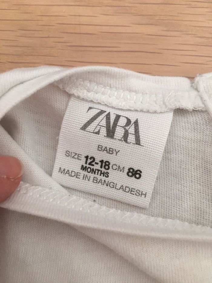 Haut blanc fille Zara 12-18mois - photo numéro 4