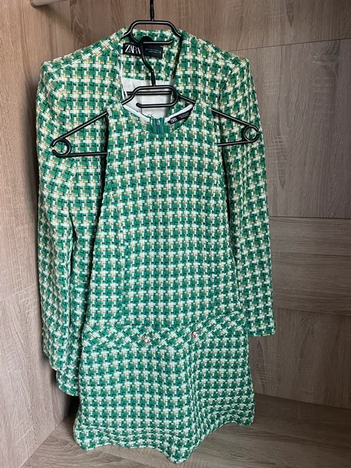 Ensemble tailleur tweed Robe + Blazer Taille S - photo numéro 7