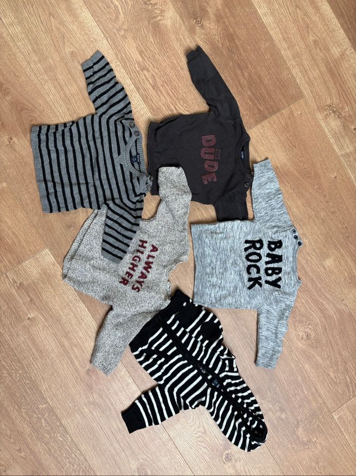 Lot 5 Pulls bébé garçon 3 mois - photo numéro 2