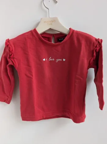 Sweat rouge 24 mois