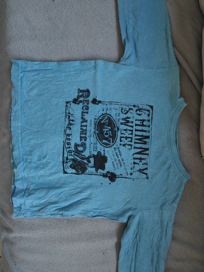 Pull manches longues bleu