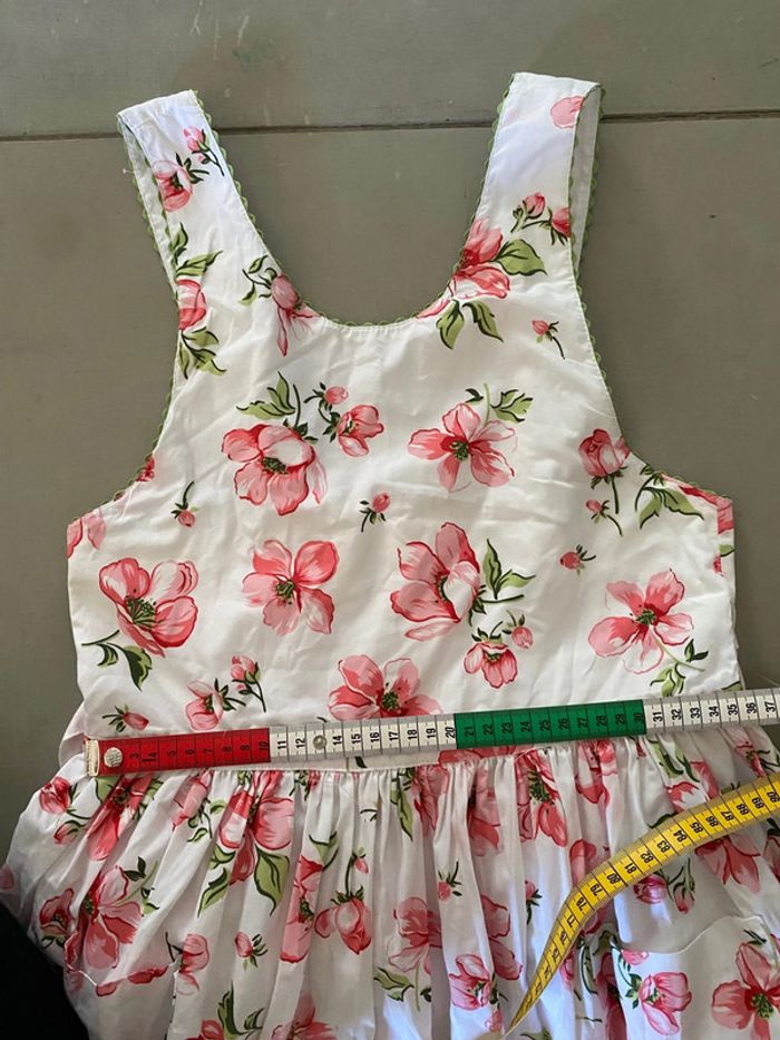 Robe d’été blanche avec fleurs rose et vertes taille 34 - photo numéro 16