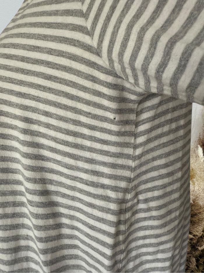 Haut d'allaitement femme kiabi marinière blanc gris - photo numéro 6