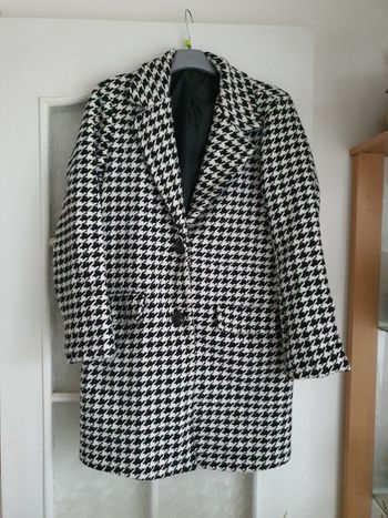 Manteau imprimé pied de poule