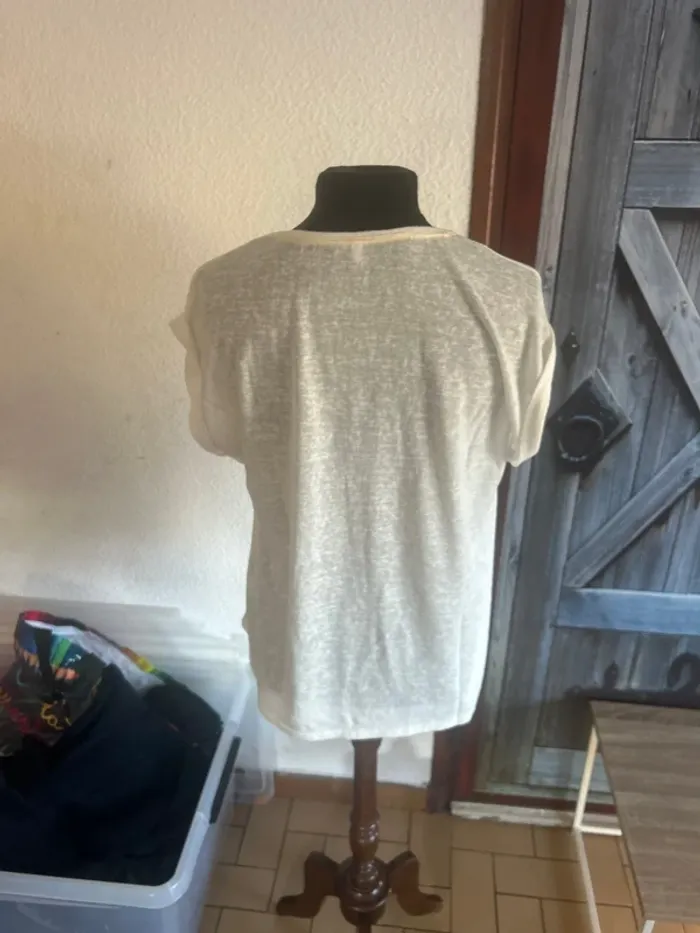Haut femme motif papillons grande taille - photo numéro 2