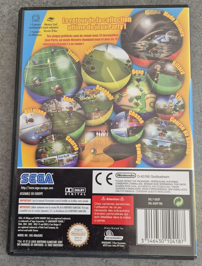 Jeu Super Monkey Ball 2 Gamecube Complet Pal Fr Fra Game Cube Nintendo - photo numéro 2