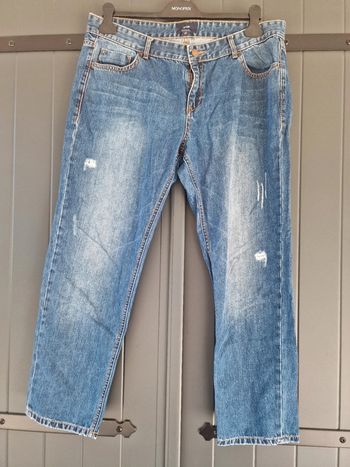 Jeans bleu style boyfriend grande taille