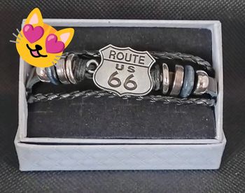 Bracelet route 66 perle bleu