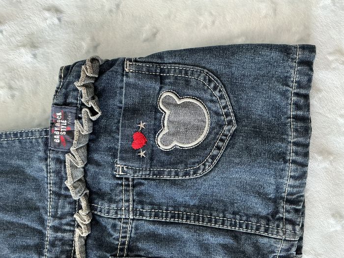 robe salopette en jean bleu poches cotés 12 mois tissaia - photo numéro 9