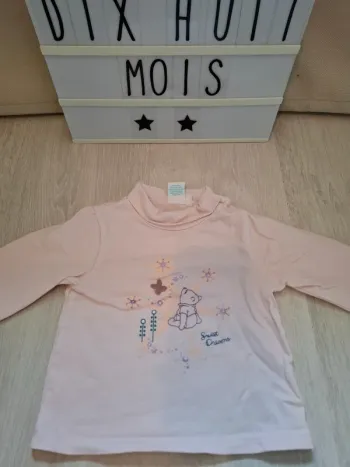 Haut col roulé fille 18 mois