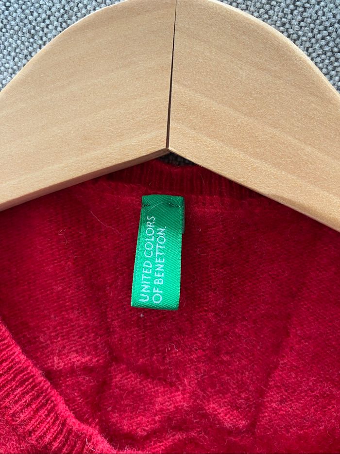 Robe rouge avec losanges gris «  united coloris of Benneton » 8/9 ans - photo numéro 4