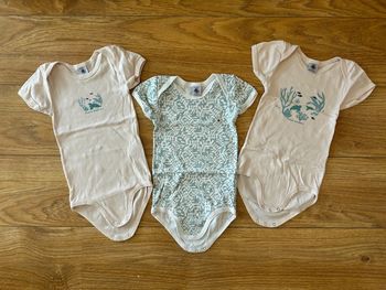 Lot de 3 bodies MC petit Bateau 36M