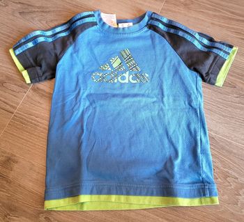 Tee-shirt bleu MC Adidas 5-6 ans