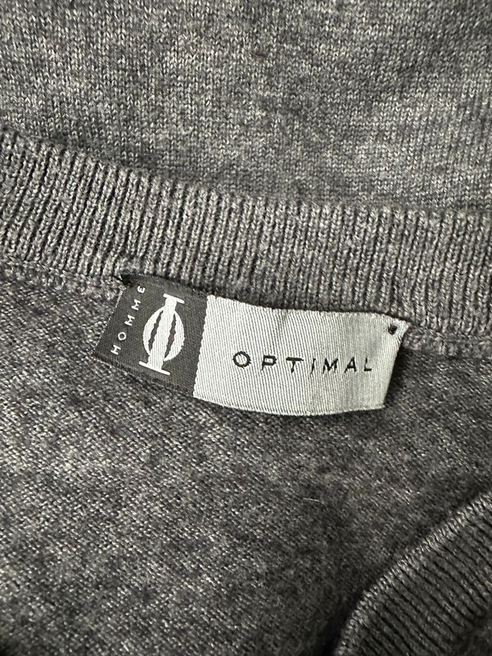 Pull gris moucheté en laine mérinos TS - photo numéro 7