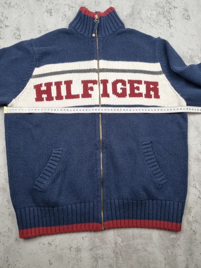 Veste zippée épaisse Tommy Hilfiger bleu marine – Taille L Homme (mesures en photos) - photo numéro 7