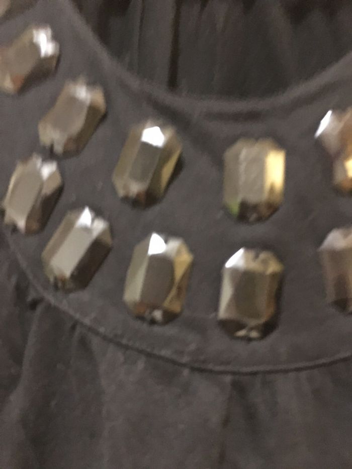 Débardeur noir avec bijoux taille S - photo numéro 3