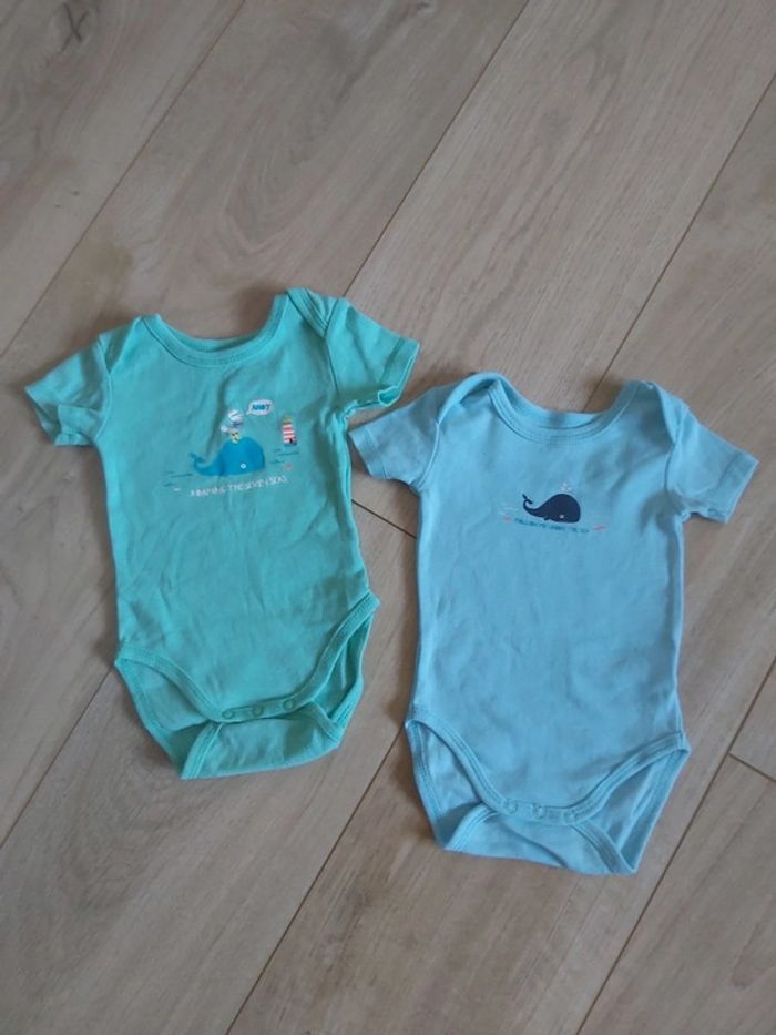Lot de 2 bodies manches courtes garçon Tex 3 mois (78)