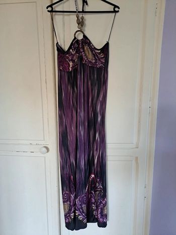 Robe longue violette taille unique