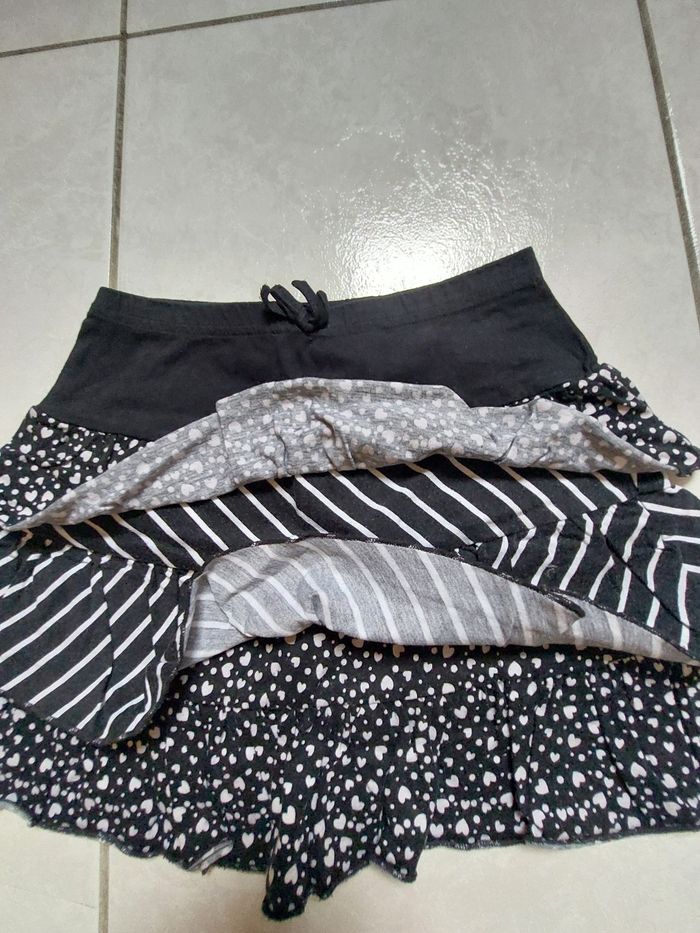 Jupe noire avec motifs blanc Palomino Fille 7 ans - photo numéro 3