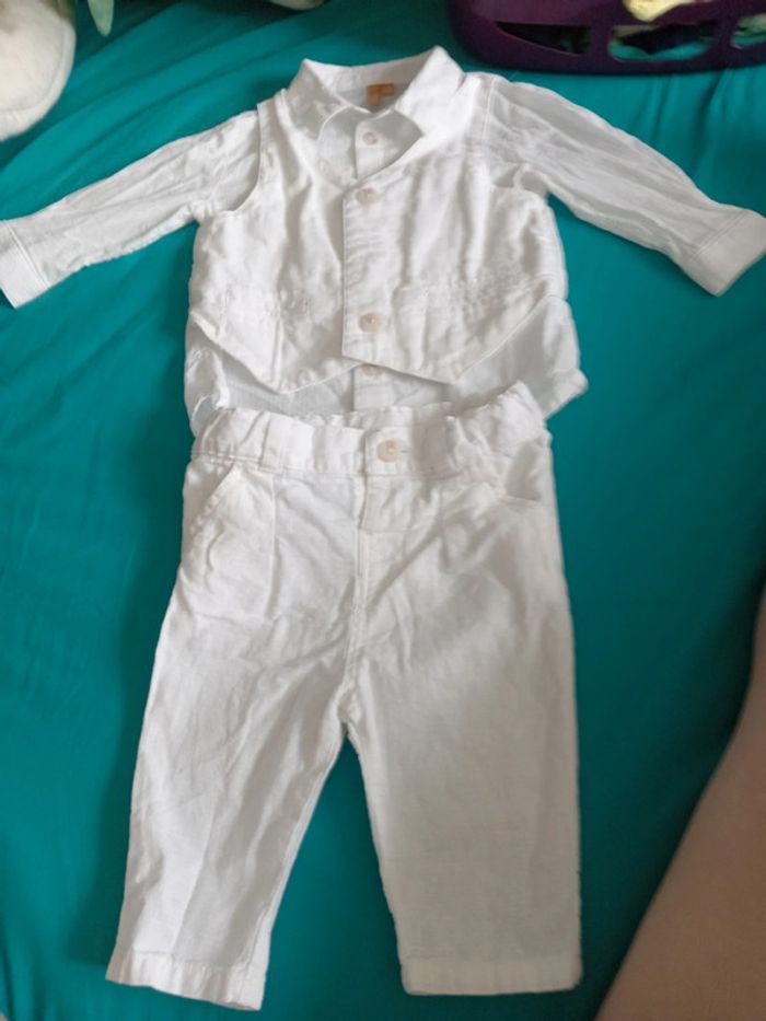 Costume en lin 3 mois orchestra 3 pièces - photo numéro 2