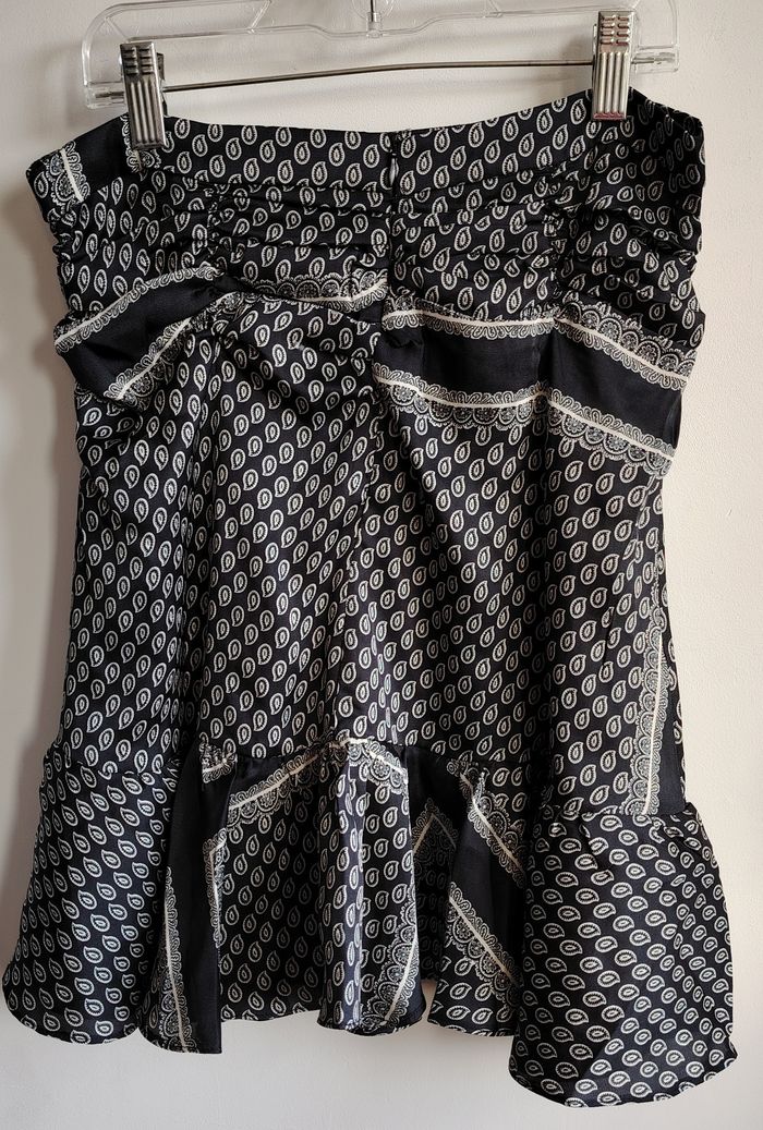 Jupe noire à motifs cachemire – Manolie – Taille M - photo numéro 4