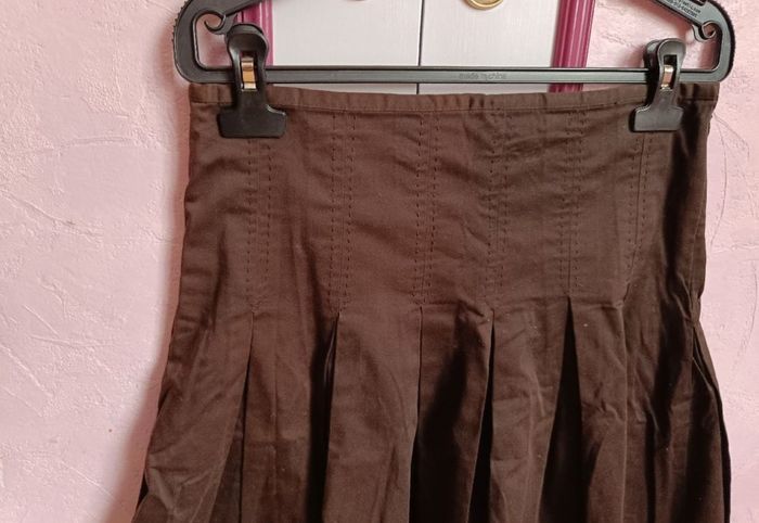 Jupe " Zara Basic" marron T.M (38) - photo numéro 3