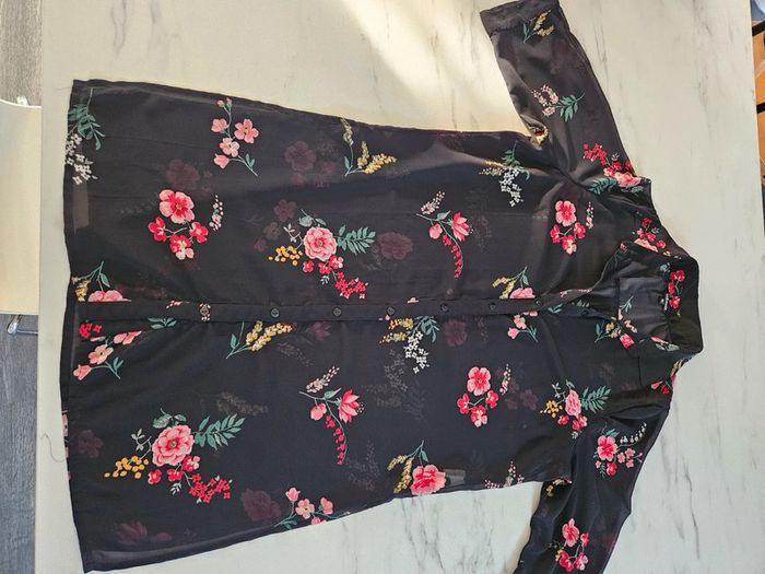 MS Mode chemisier voile transparent à fleurs taille 42 - photo numéro 10