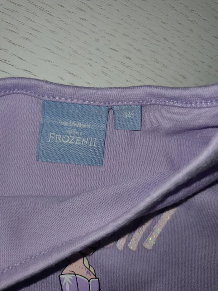 Tee shirt reine des neiges 3 ans - photo numéro 3