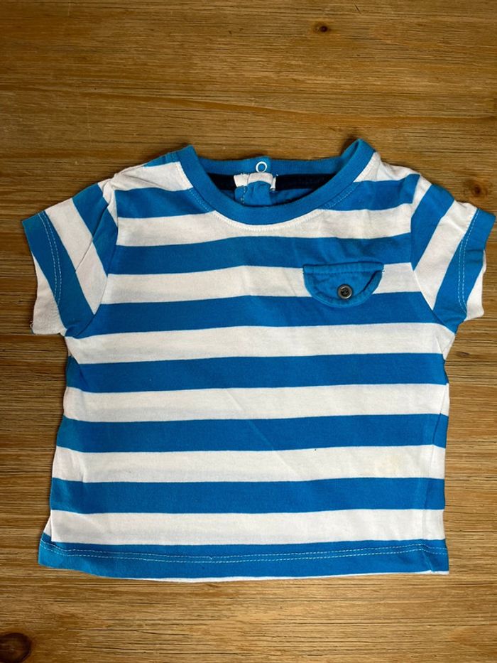 Lot de 2 tee-shirts marinière 9 mois #EmmaLille9mois - photo numéro 2