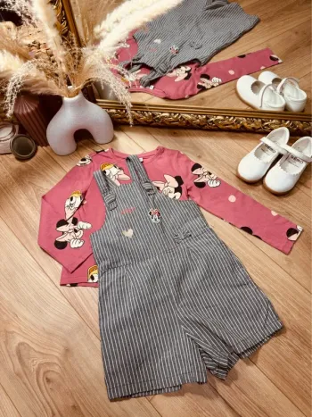 Taille 4 ans tenue 2 pièces fille Disney rose gris * Minnie * 🩷