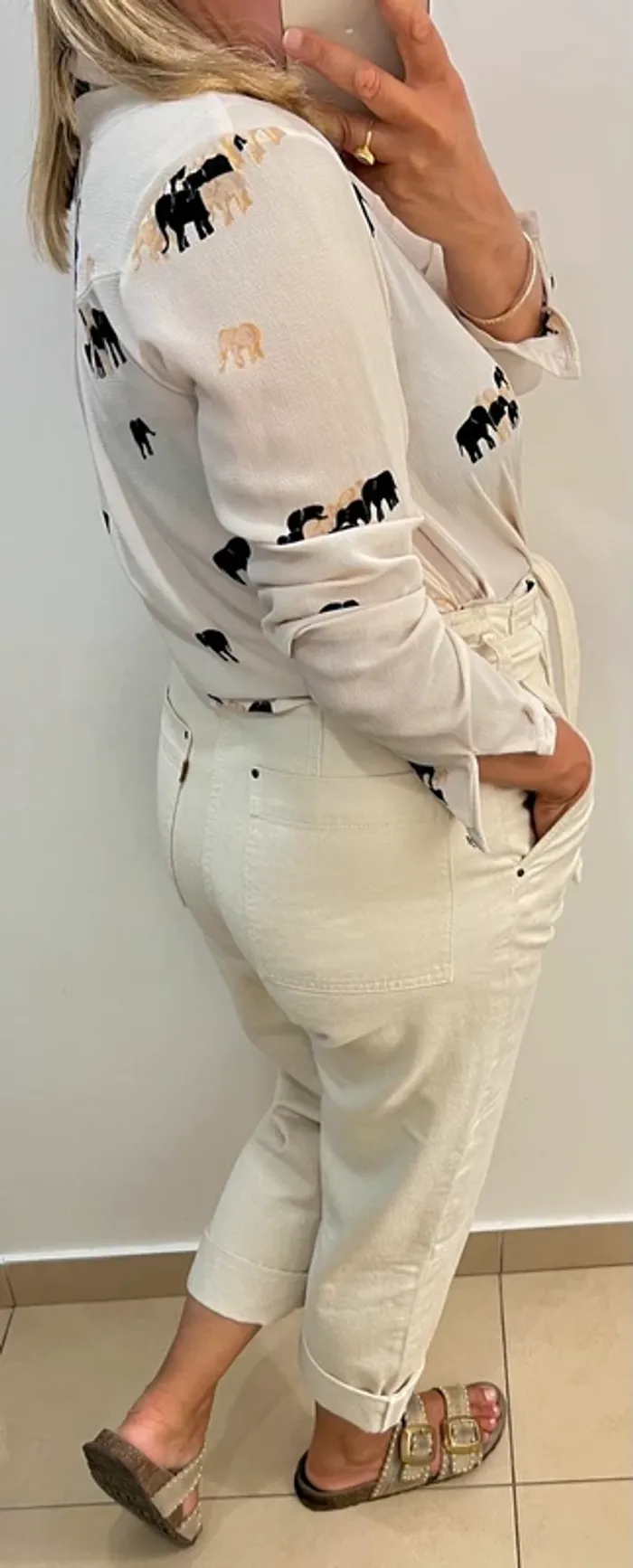 Chemise imprimée éléphants – AA&ZZ Taille M - photo numéro 6