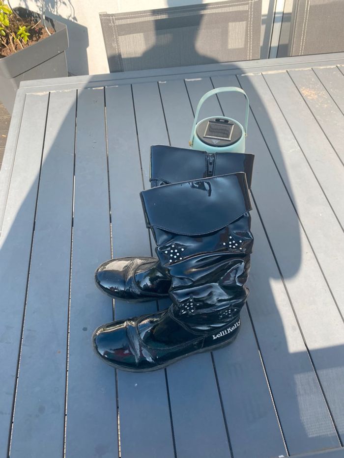 Bottes fille pointure 32 vernis - photo numéro 3