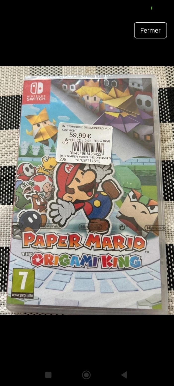 Jeux Switch Mario peper origami king neuf