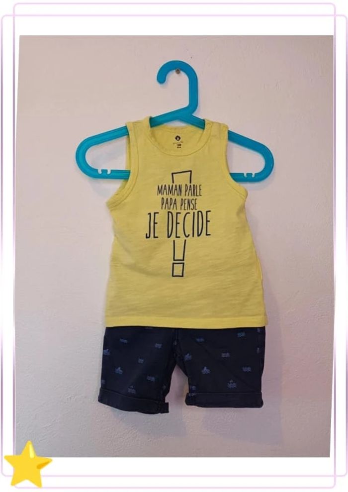 Tenue été short et débardeur Z 18 mois