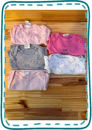 Lots de 5 bodies 3mois