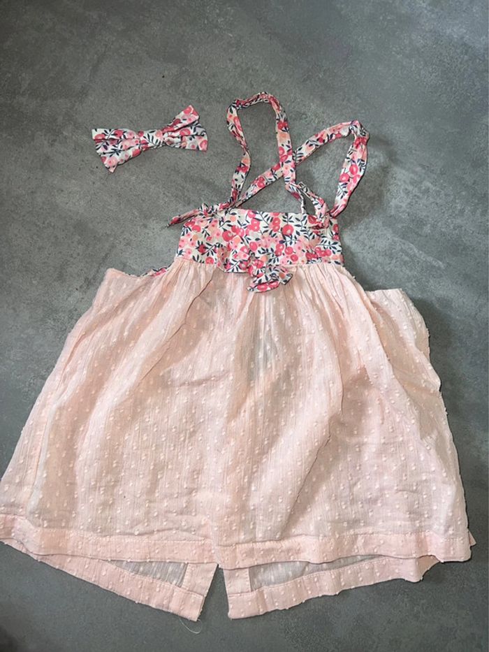 Ensemble plumetis 12 18 mois robe pince légère été liberty Wiltshire mois de senteur Lola palacios