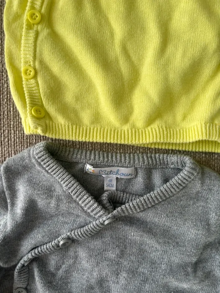 Lot de 2 pulls coton garçon 1 mois - photo numéro 2