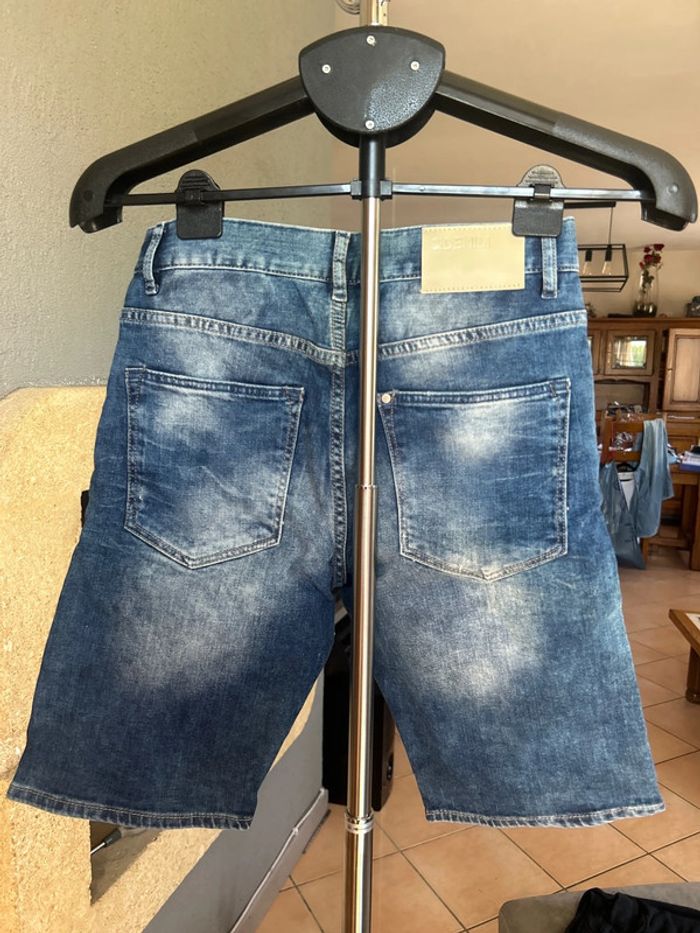 Bermuda garçon bleu effet usé h&m - photo numéro 2