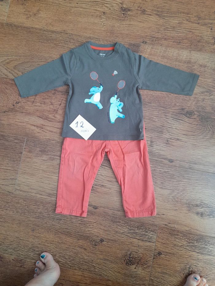 Magnifique ensemble coloré 12 mois neuf - photo numéro 3