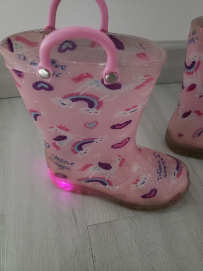 Bottes de pluie licorne lumineuse taille 26 - photo numéro 17