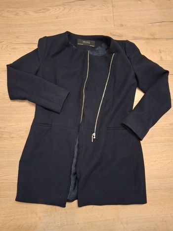 Manteau bleu nuit femme taille m zara basic collection
