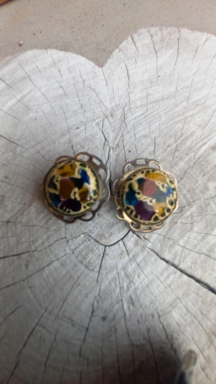 Boucles d'oreilles clips vintage - photo numéro 2