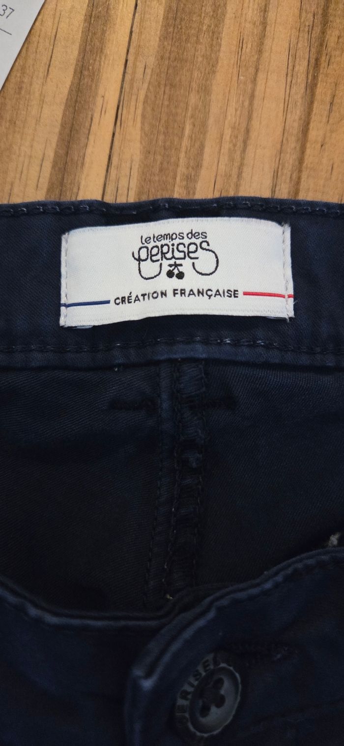 Pantalon Le Temps des Cerises T.29 (38/40 FR) – bleu marine – coupe slim chic – excellent état - photo numéro 7