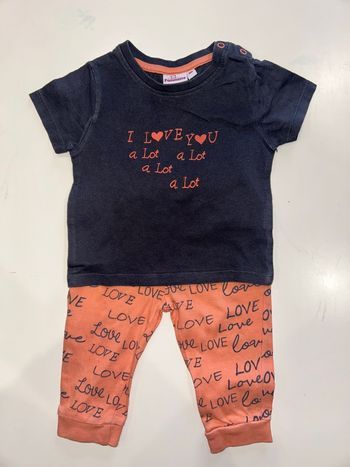 T-shirt + legging Pommette 9 mois