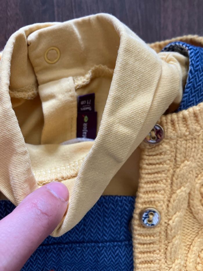 Ensemble 9 mois robe t-shirt gilet - photo numéro 2