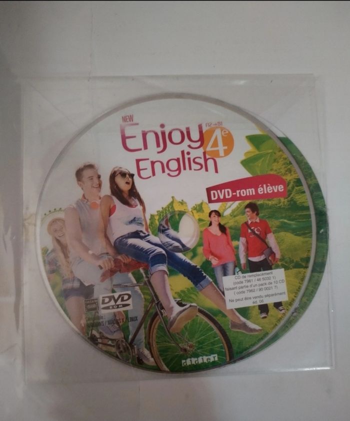 Manuel+Dvd "Enjoy English 4e" A2/B1 en très bon état - photo numéro 6
