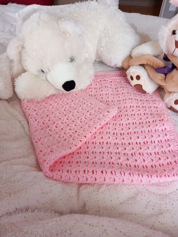 Couverture de berceau rose