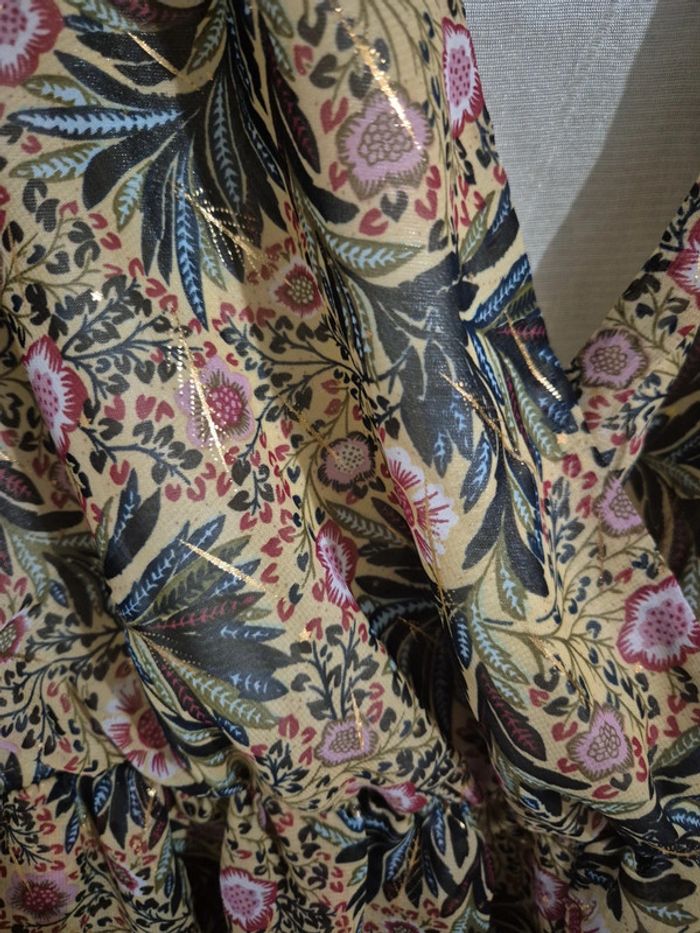 Magnifique robe chic liserai or cache cœur Flamant rose taille M - photo numéro 5