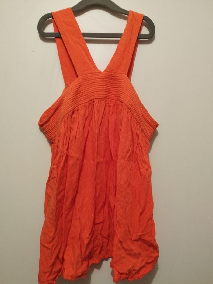 Tee-shirt à bretelles orange