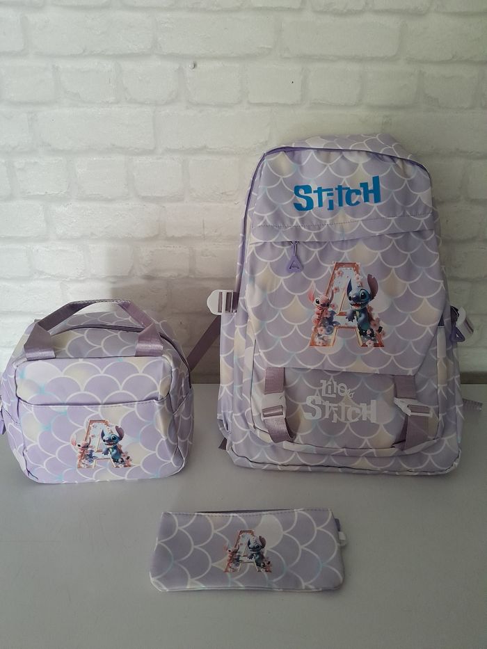 Sac à dos stitch +sac isotherme +trousse